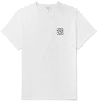 Loewe - Logo-Embroidered Cotton-Jersey T-Shirt - White