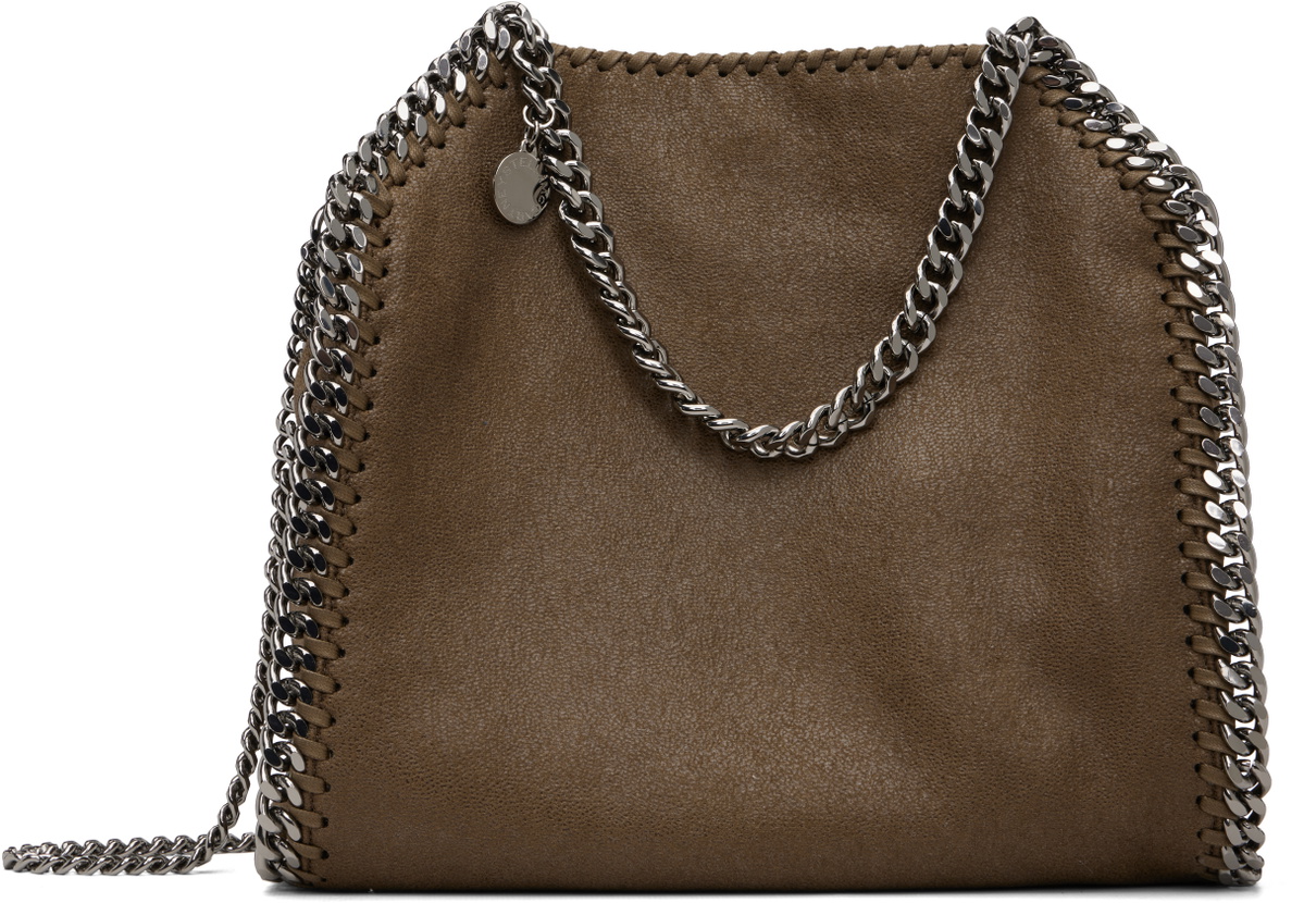 Stella McCartney Khaki Falabella Mini Tote Bag