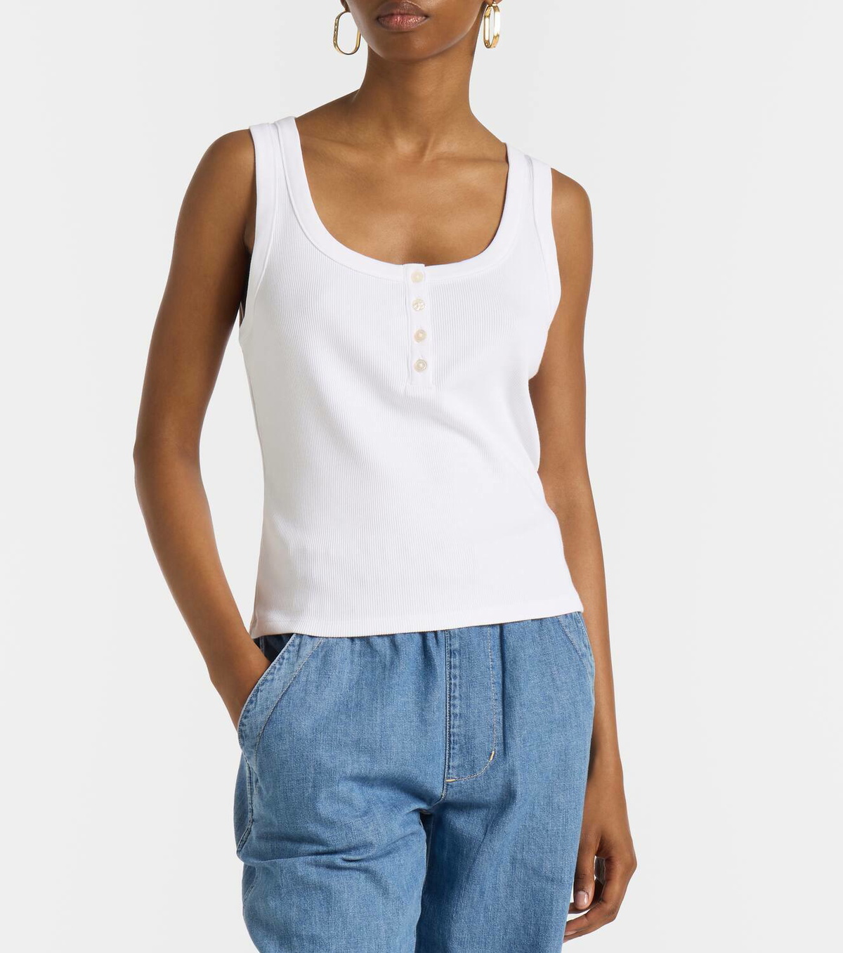 Veronica Beard Abbott cotton-blend tank top