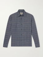 Kartik Research - Checked Cotton and Silk-Blend Shirt - Blue