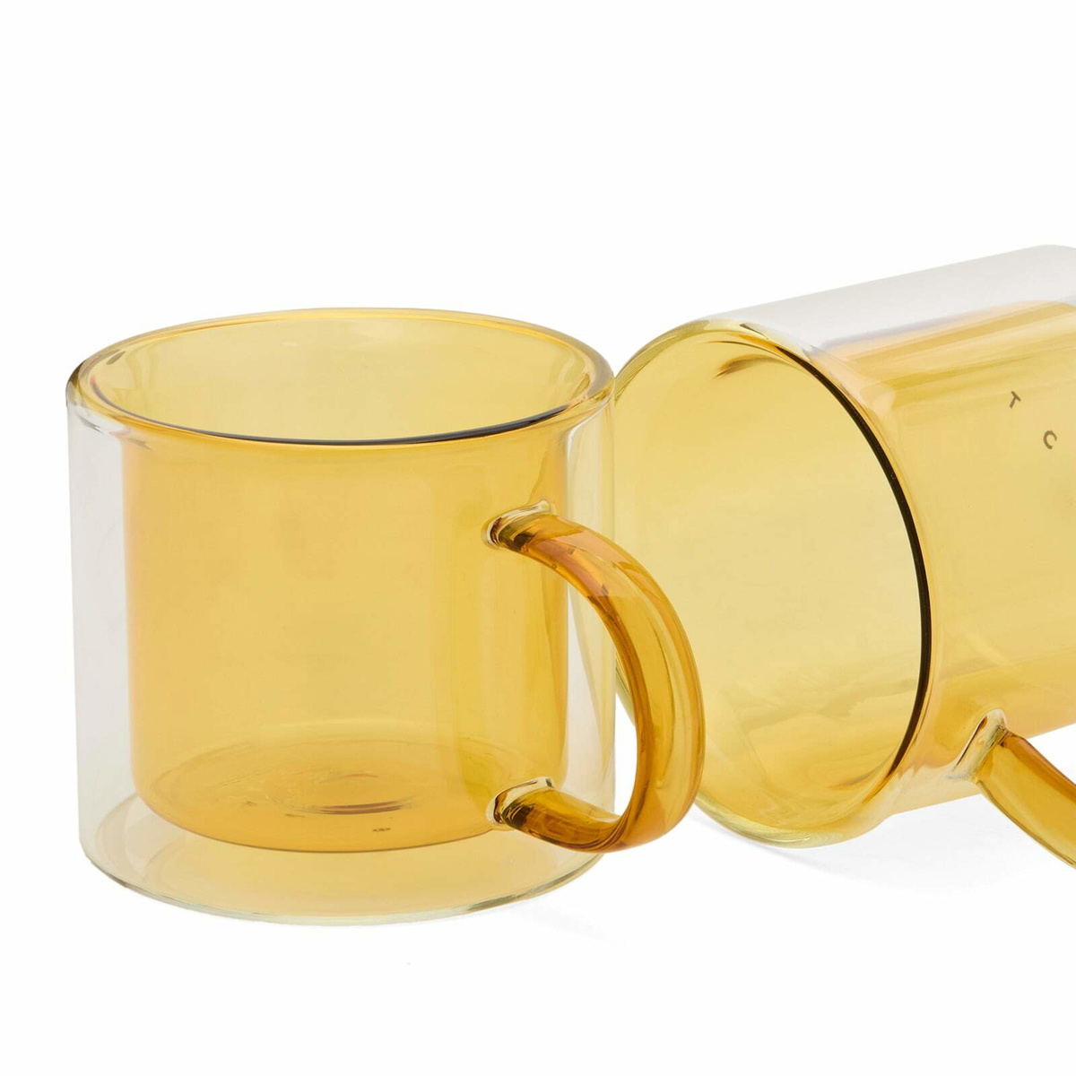 The Conran Shop Double Wall Mug - Set of 2 in Yellow 