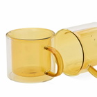 The Conran Shop Double Wall Mug - Set of 2 in Yellow 