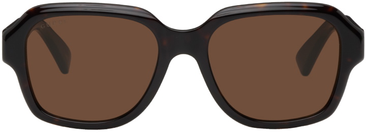 Photo: Gucci Tortoiseshell Sqaure Sunglasses