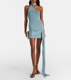 Aya Muse Scarf-detail silk-blend jersey minidress