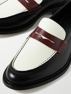 VINNY's - Townee Polished-Leather Penny Loafers - Black