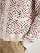 Corridor - Mandala Jacquard-Knit Pima Cotton Cardigan - Neutrals