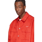 Off-White Red Denim Arrows Over Shirt