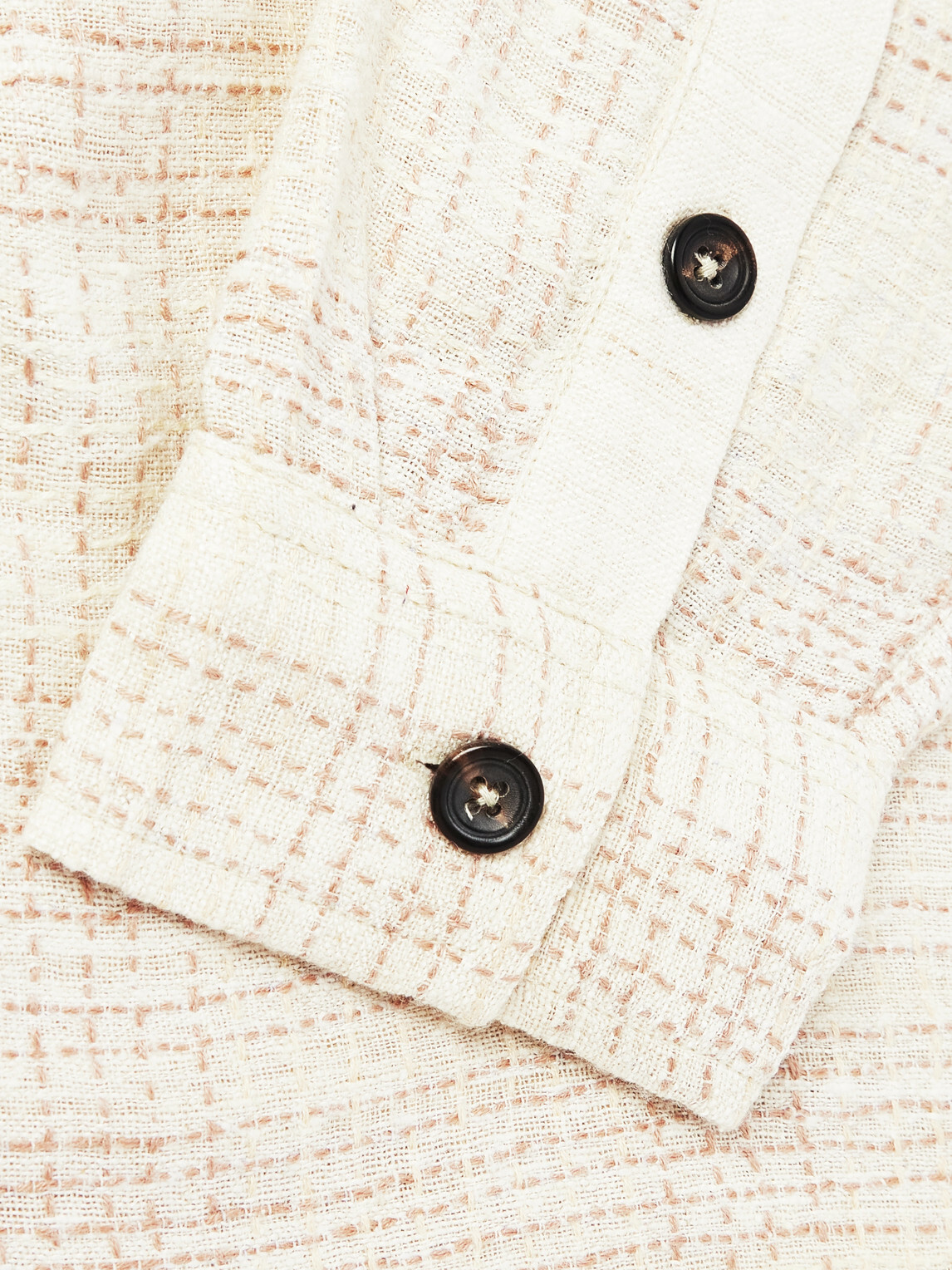 Kartik Research - Checked Kantha Silk-Gauze Overshirt - Neutrals