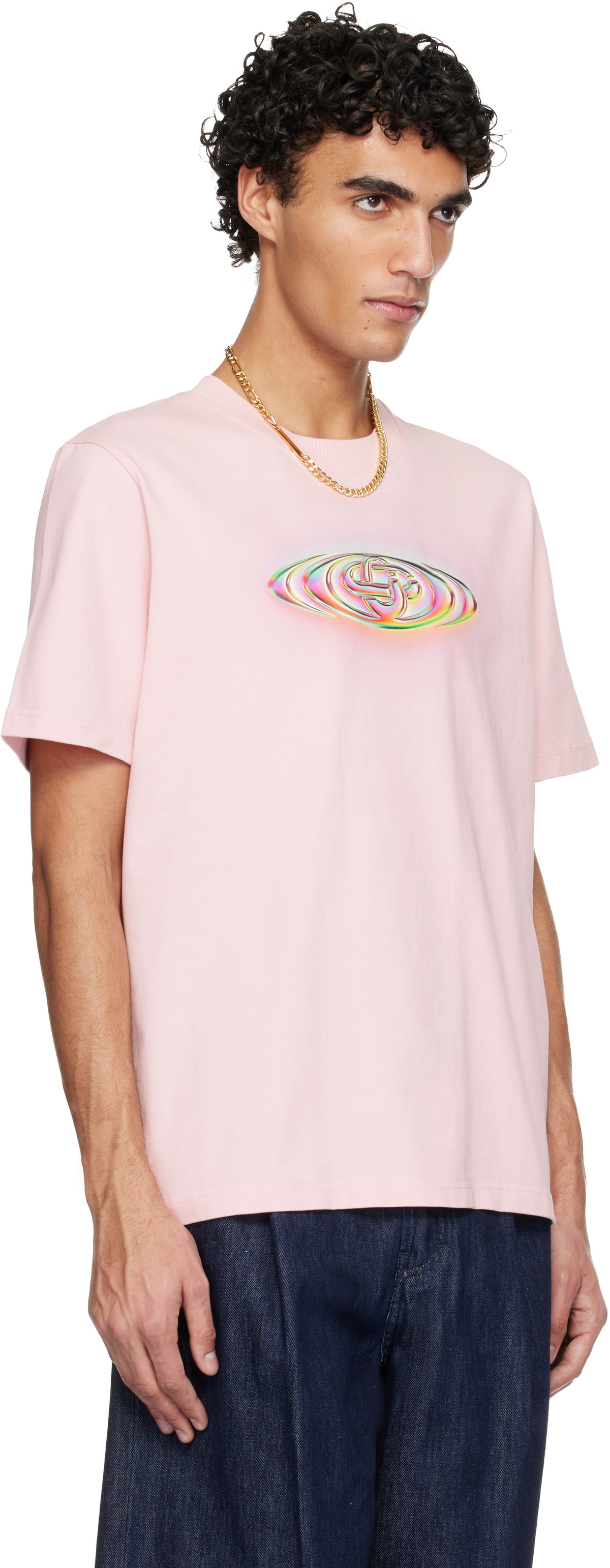 Casablanca Pink Glass Logo Classic T-shirt