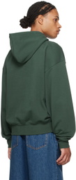 Bally Green Embroidered-Logo Hoodie