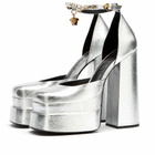 Versace Women's Platform Heel in Silver