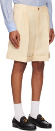 Valentino Beige Rolled Cuff Shorts