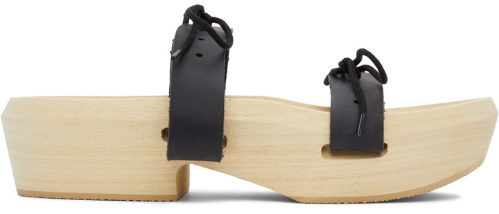 Photo: Maison Margiela Black Leather Clog Sandals