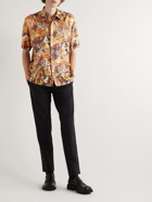 Fendi - Logo-Print Silk-Twill Shirt - Yellow