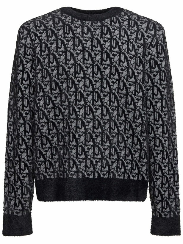 Photo: PALM ANGELS - Monogram Jacquard Wool Blend Sweater
