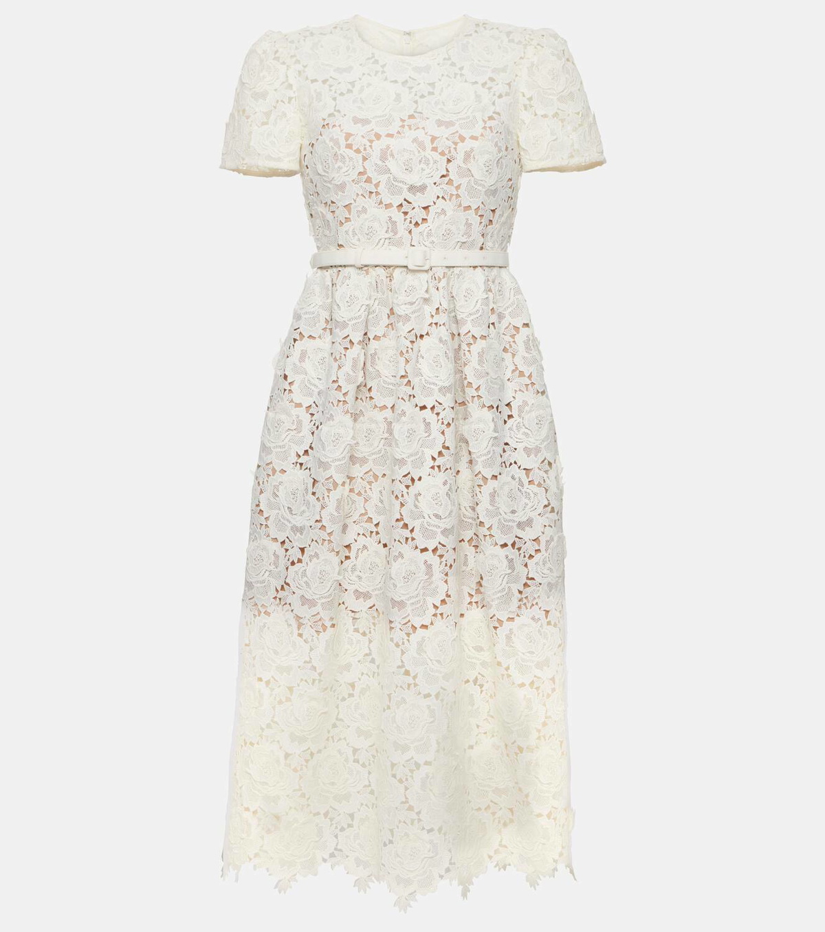 関税込【Self-portrait】Floral lace dress White Floral Lace Midi Dress – self-portrait-US