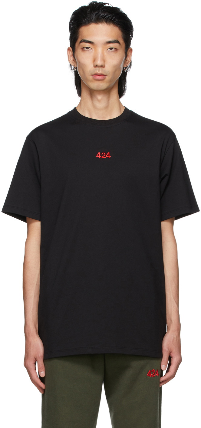 424 Black Logo T-Shirt 424