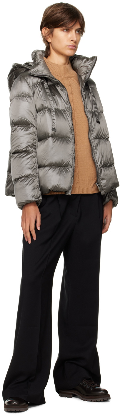 Max Mara Gray The Cube Spaces Down Jacket