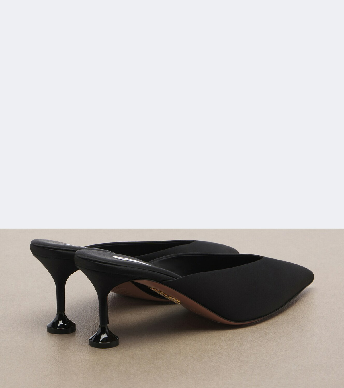 Aquazzura Bisous satin mules
