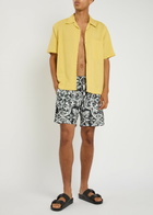 Dolce & Gabbana Printed Shell Swim Shorts Black And White