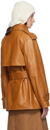 JW Anderson Tan Short Leather Jacket