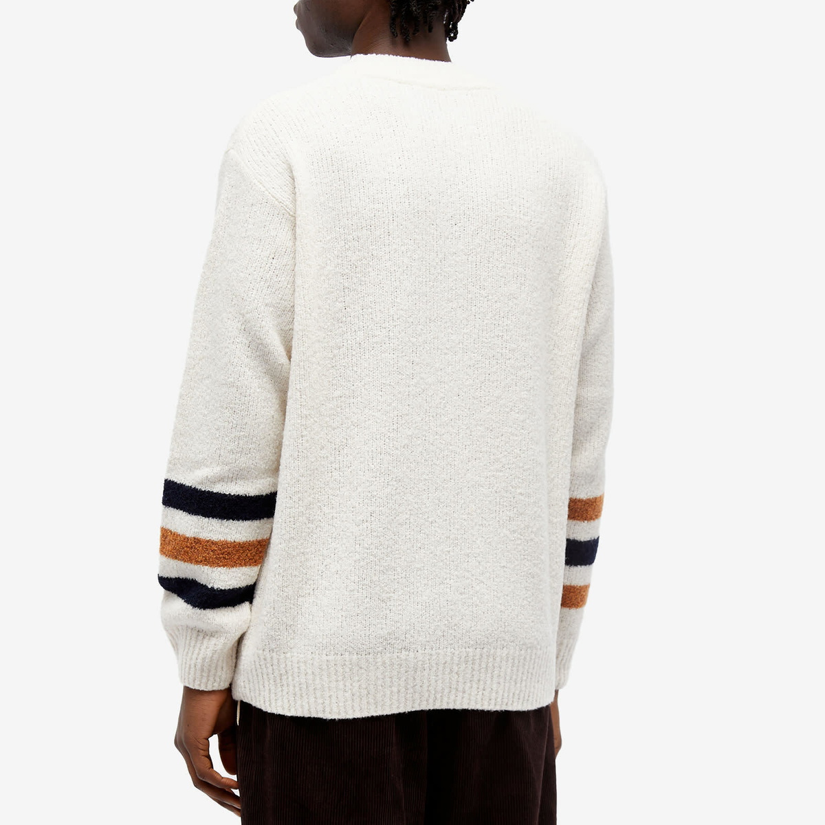 Garbstore Men's Boucle Sports Crew Sweat in Ivory