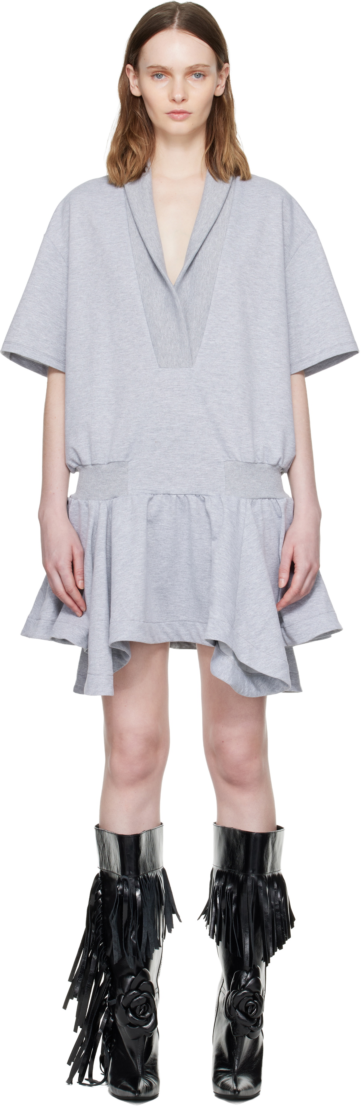 FIDAN NOVRUZOVA Gray Marta T-Shirt Minidress