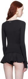 Frankies Bikinis Black Demi Long Sleeve T-Shirt