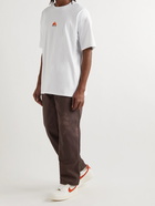 Nike - NRG ACG Logo-Embroidered Jersey T-Shirt - White