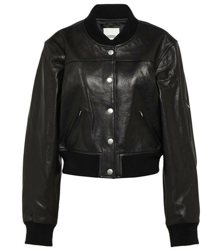 Photo: Isabel Marant Adriel leather bomber jacket