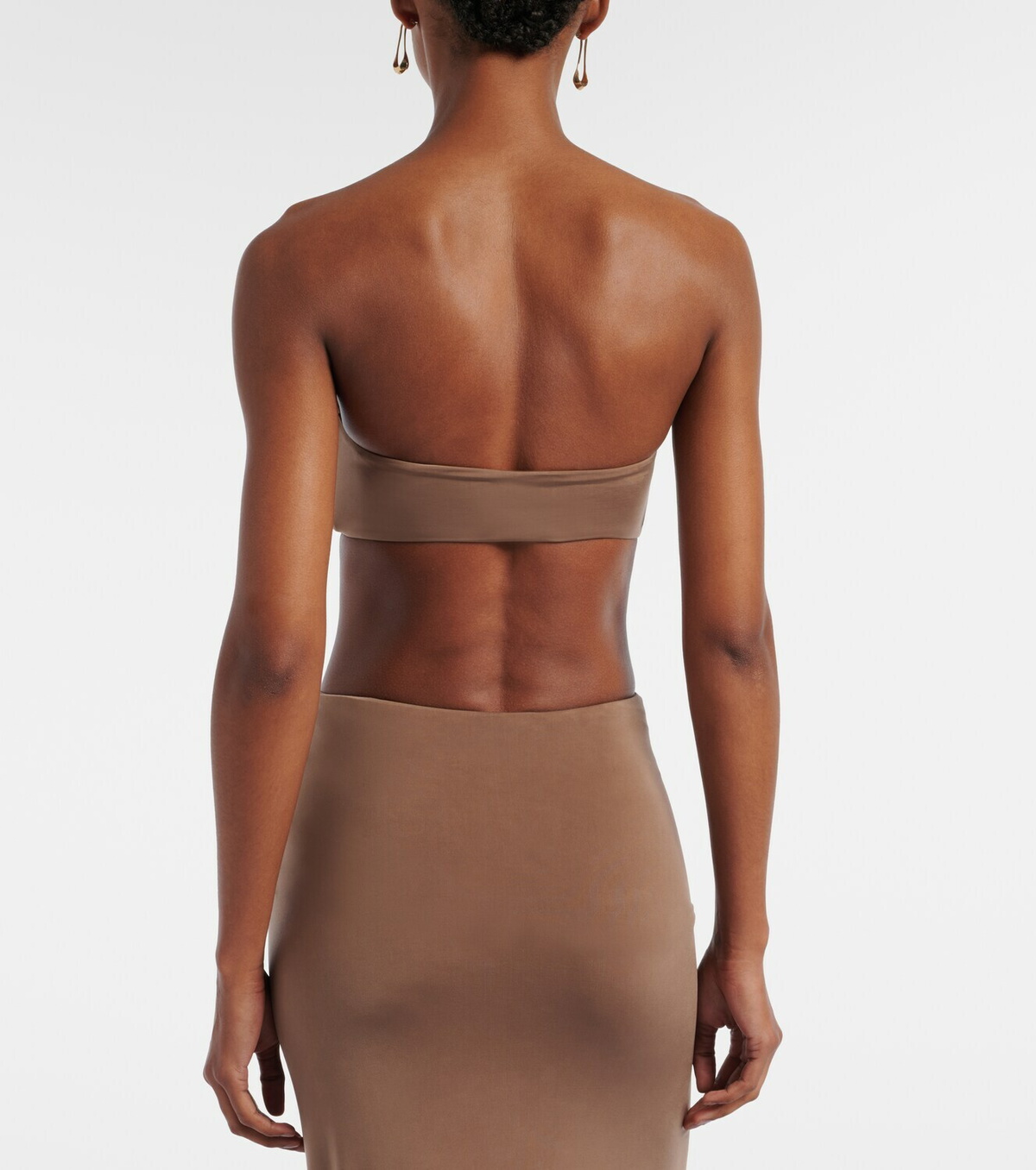 Jade Swim Clara ruched bandeau bikini top