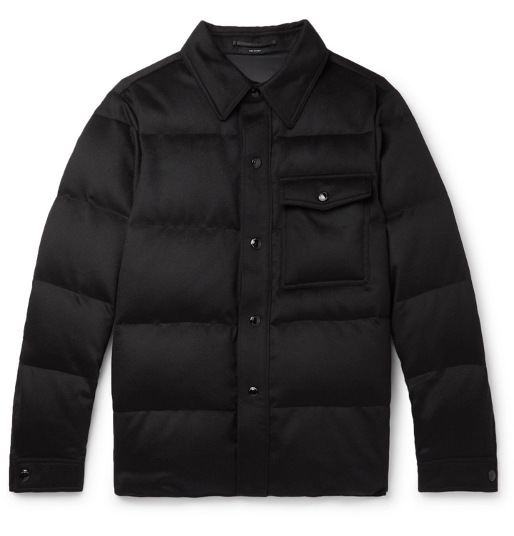 Photo: TOM FORD - Slim-Fit Quilted Cashmere Jacket - Black
