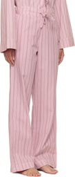 GANNI Pink Stripe Cotton Pyjama Pants