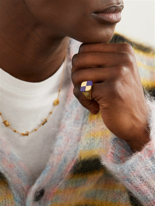 Photo: Yvonne Léon - Gold Lapis Lazuli Ring - Gold