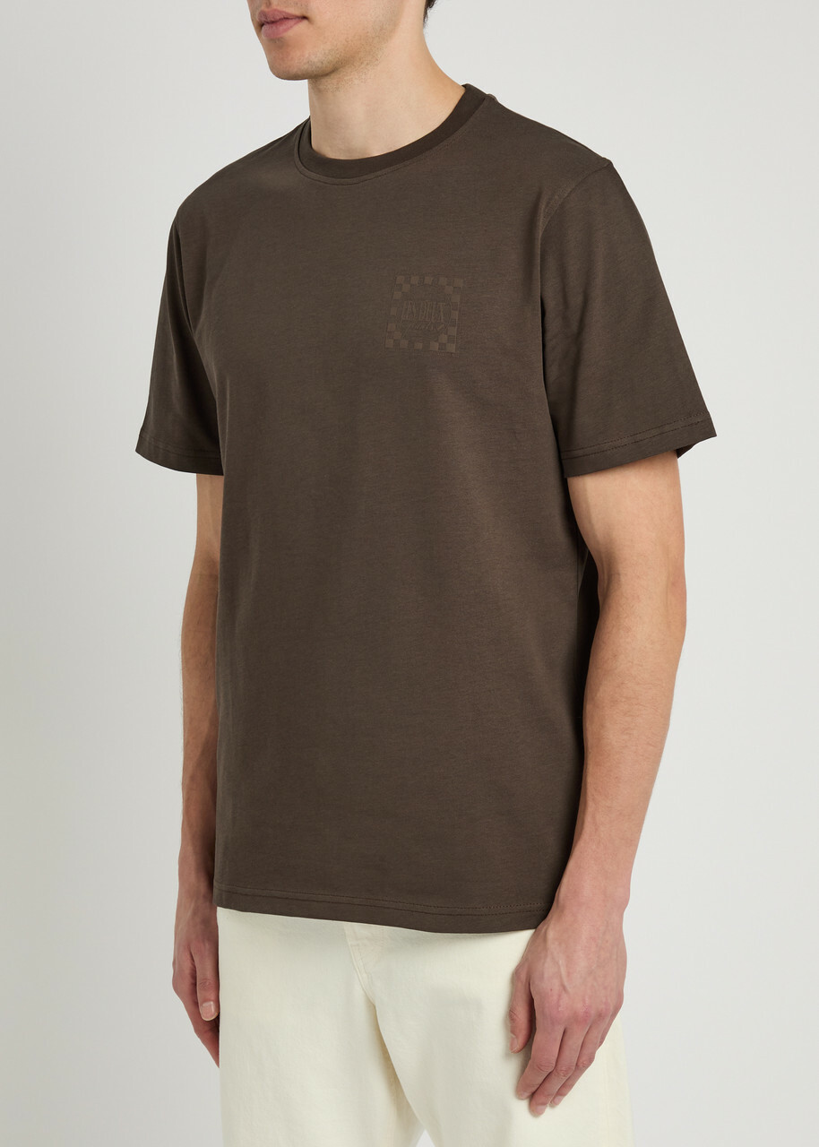 Les Deux Ben Goods Logo-print Cotton T-shirt Dark Brown