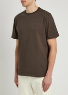 Les Deux Ben Goods Logo-print Cotton T-shirt Dark Brown