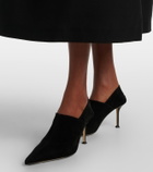 Christen Helix 75 suede pumps