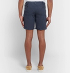 Hartford - Slim-Fit Linen-Chambray Drawstring Shorts - Men - Storm blue