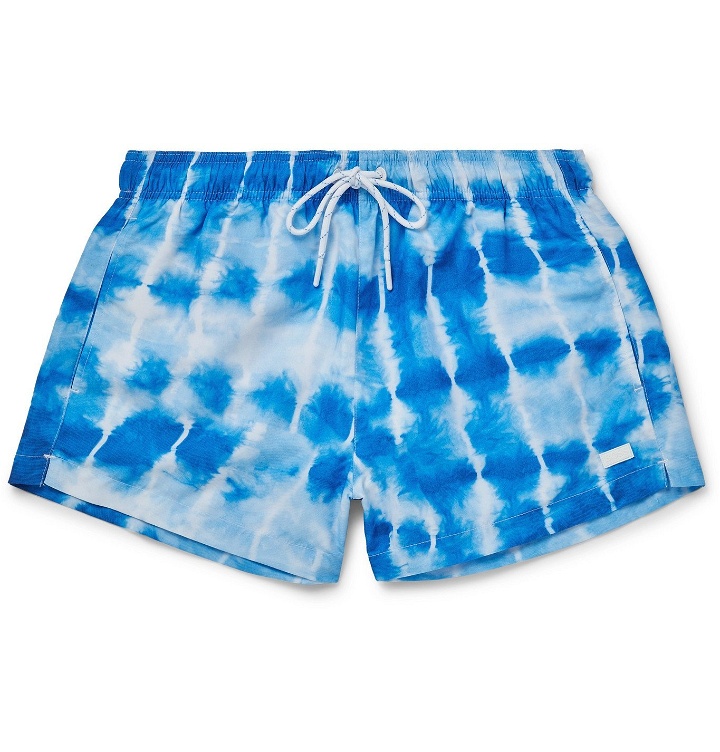 Photo: Hugo Boss - Mid-Length Tie-Dyed Swim Shorts - Blue