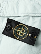 Stone Island - Logo-Appliquéd Crinkled-Shell Hooded Down Jacket - Blue