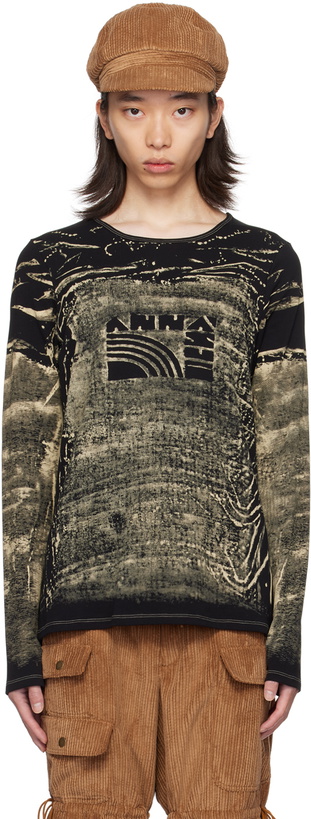 Photo: Anna Sui SSENSE Exclusive Black & Beige Long Sleeve T-Shirt