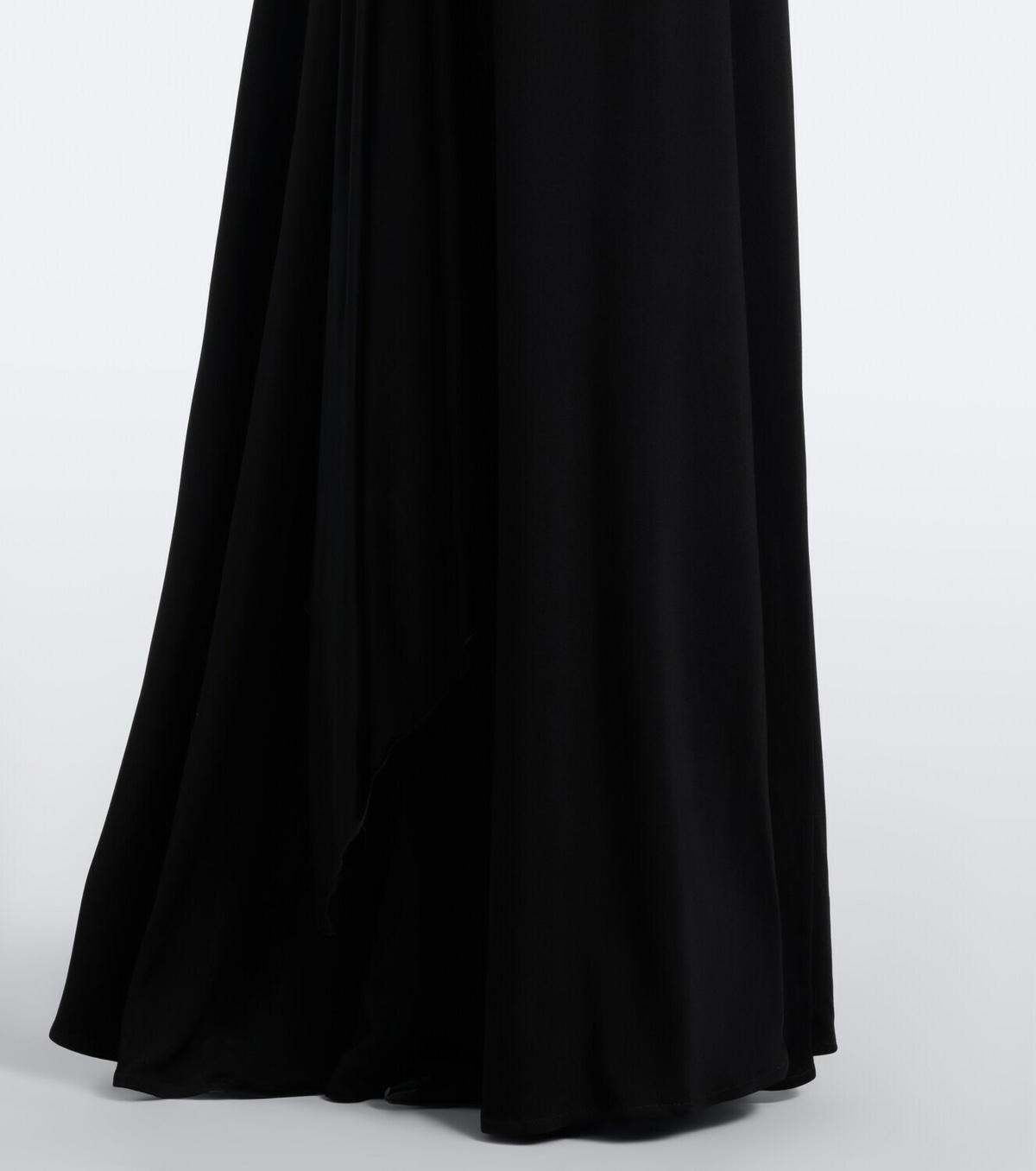 David Koma Draped floral-appliqué gown