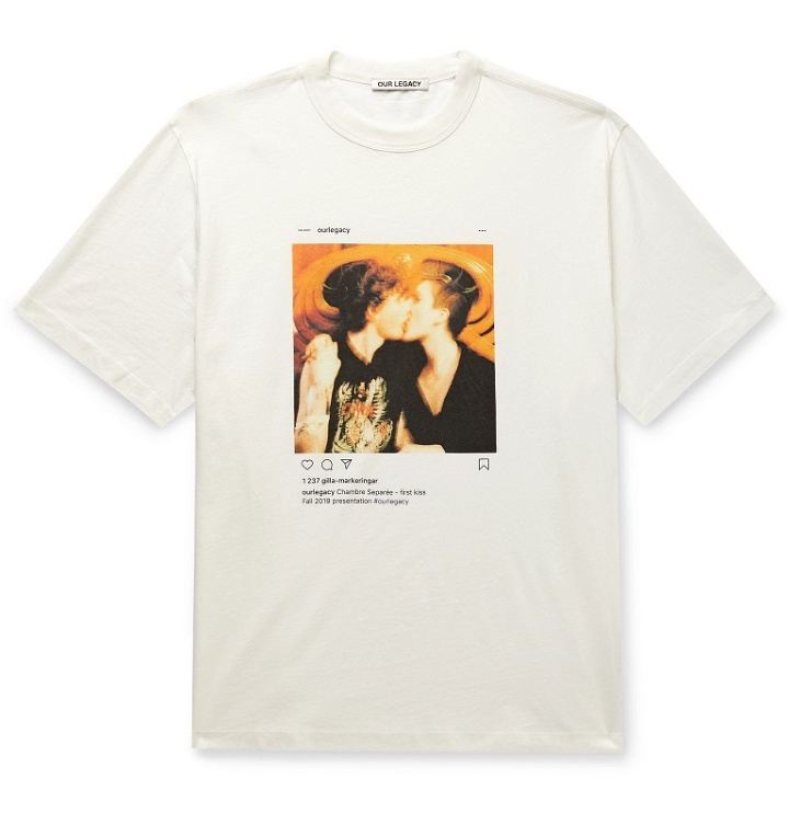 Photo: Our Legacy - Printed Cotton-Jersey T-Shirt - White