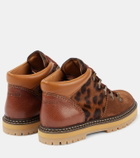 See By Chloé Eileen leopard-print suede lace-up boots