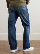 FRAME - The Boxy Straight-Leg Distressed Jeans - Blue