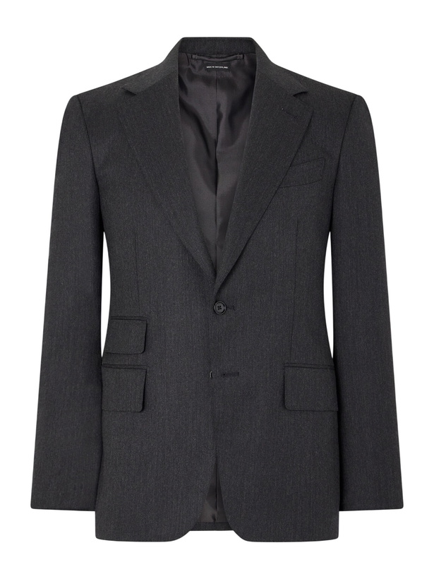 Photo: TOM FORD - Shelton Wool-Twill Suit Jacket - Gray