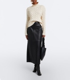 Róhe Cable-knit cotton-blend turtleneck sweater