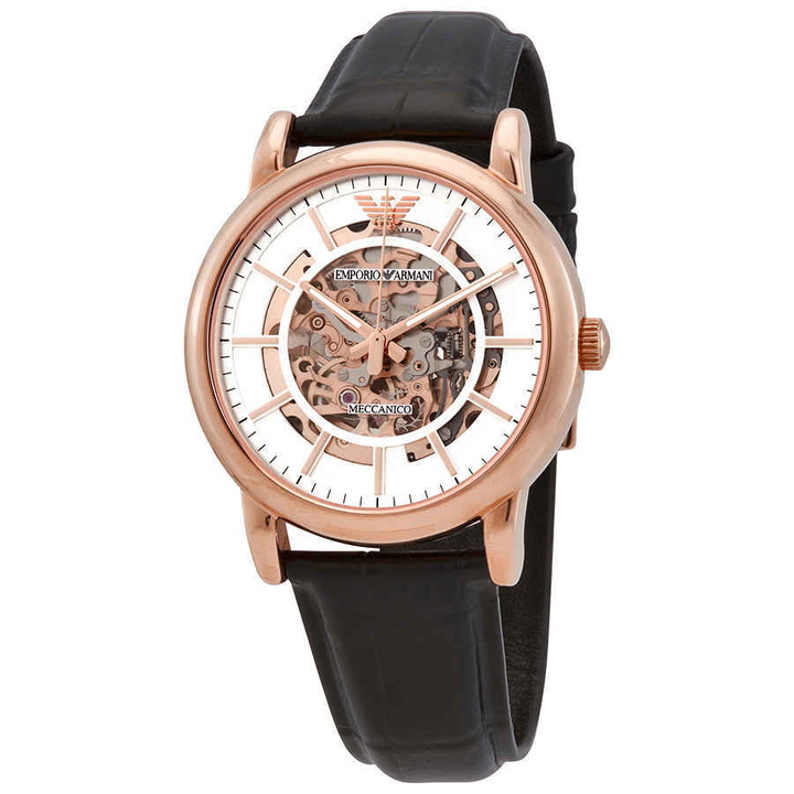 Photo: Emporio Armani Automatic Silver Skeletal Dial Mens Watch AR60007