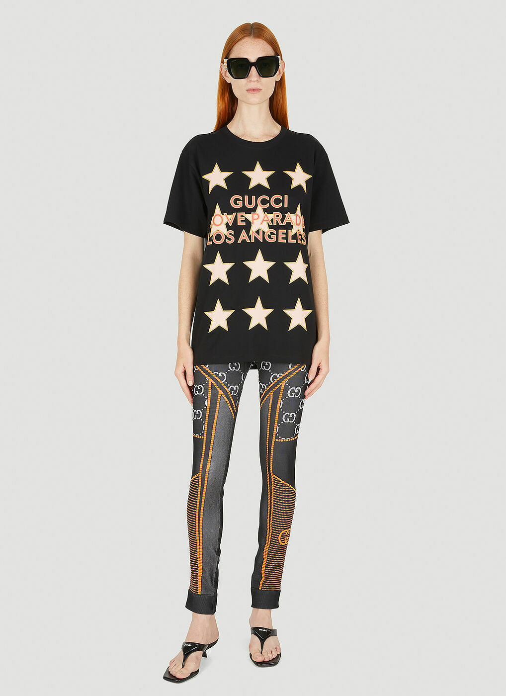 Love Parade Star T-Shirt in Black Gucci