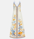 Zimmermann Halcyon printed linen midi dress